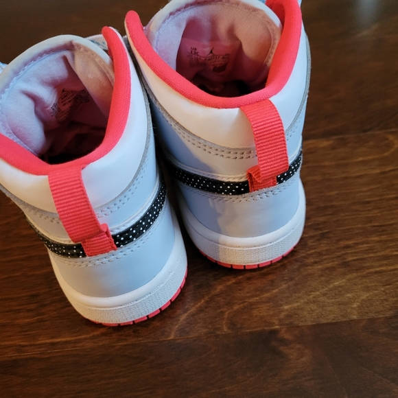 Nike Air Jordan 1 Mid Half Blue Polka Dot Swoosh - Picture 8 of 11